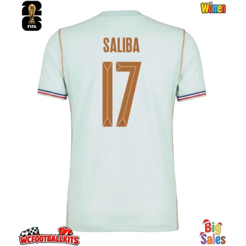 France William Saliba #17 Replica Away Stadium Shirt for Women World Cup 2026 Short Sleeve